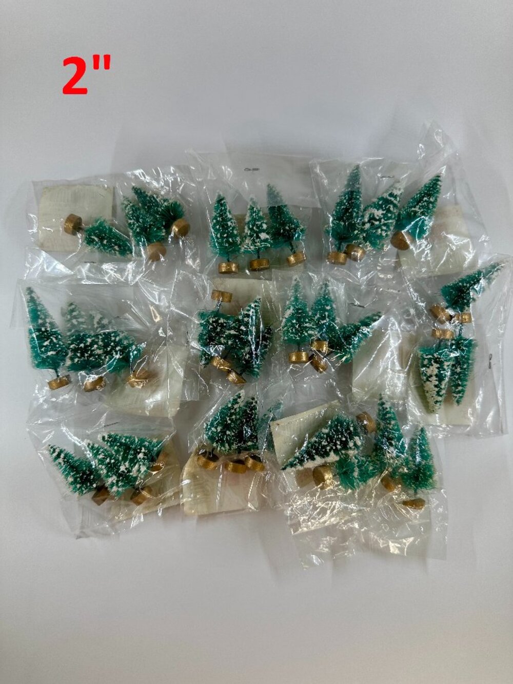 Garden Ridge Christmas Village Mini Pine Trees 2"/3"/5"/6" - 46 Trees - NEW